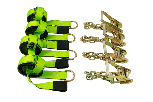 SafeAll 4 Point Tie-Down Assembly with Basket Straps