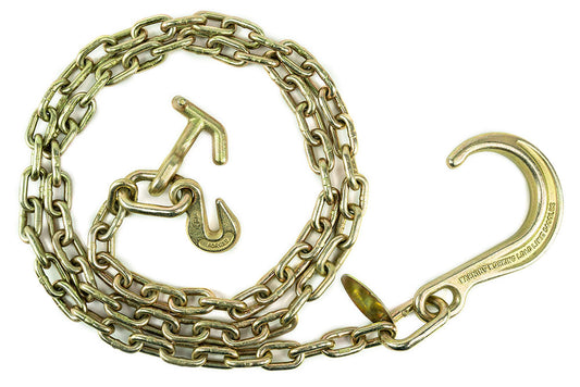 SafeAll J-Chain Assembly with 8" J-Hook, Grab and Hammerhead Hooks