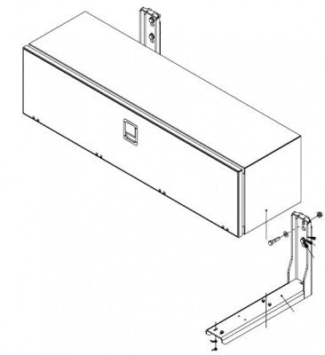 ALUMINIUM TOOL BOX 68 1/2" FOLD DOWN DOOR AND SUPPORT - starequipmentsales