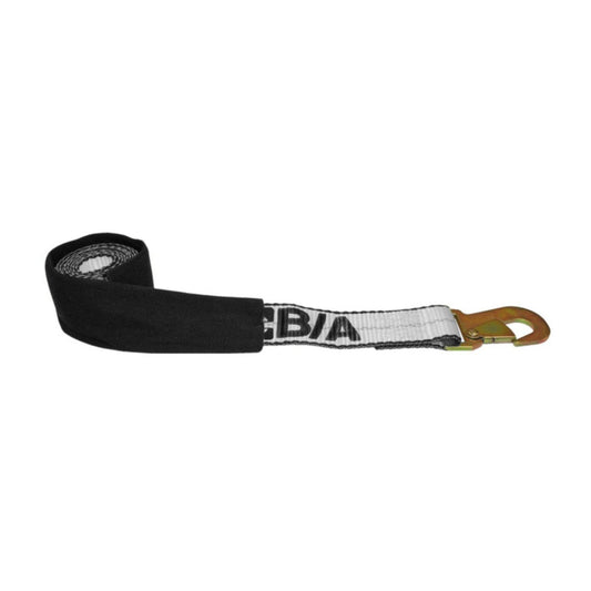 B/A Products Co. 2" x 8' Heavy-Duty Flat Snap Hook Strap w/Protective Sleeve - 39-3D - starequipmentsales