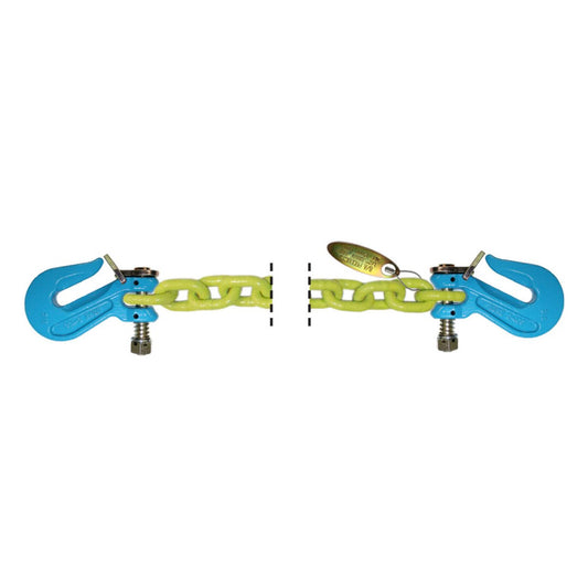 B/A Products Co. 3/8" x 20' Grade 100 Twist Lock™ Non-Cradle Grab Hook Hi-Viz Chain - H10-3820NTL - starequipmentsales