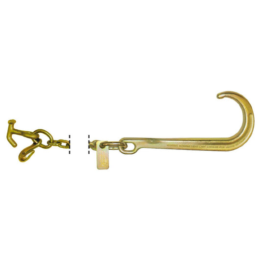 B/A Products Co. 5/16" x 10' Grade 70 Grab, Hammerhead T-J Combo, & 15" Classic Style J Hook Chain - Z11-6H - starequipmentsales