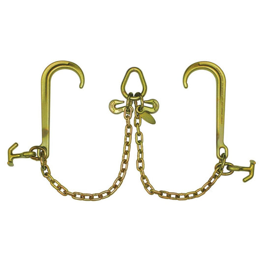 B/A Products Co. 5/16" x 2' Grade 70 Hammerhead T-J Combo & 15" Classic Style J Hook V-Chain - Z11-8H - starequipmentsales