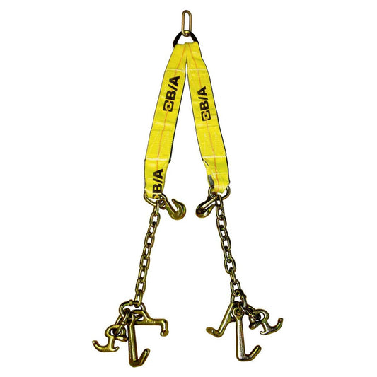 B/A Products Co. Low-Profile R, T, & Mini J Hook Adjustable V-Strap w/3' Legs - LP11-AV-WP - starequipmentsales