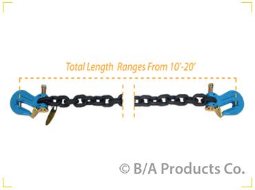 Chain with Twist Lock™ Cradle Grab Hooks on Each End - starequipmentsales