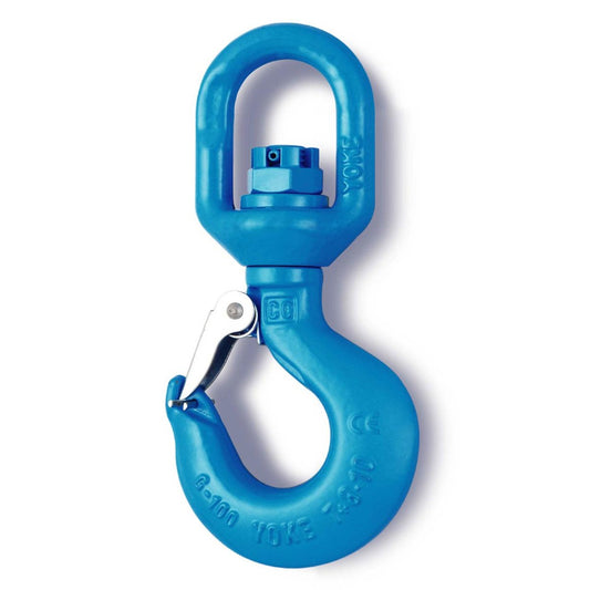 Yoke 3-Ton Alloy Swivel Hoist Hook w/Latch - 8-175-03 - starequipmentsales